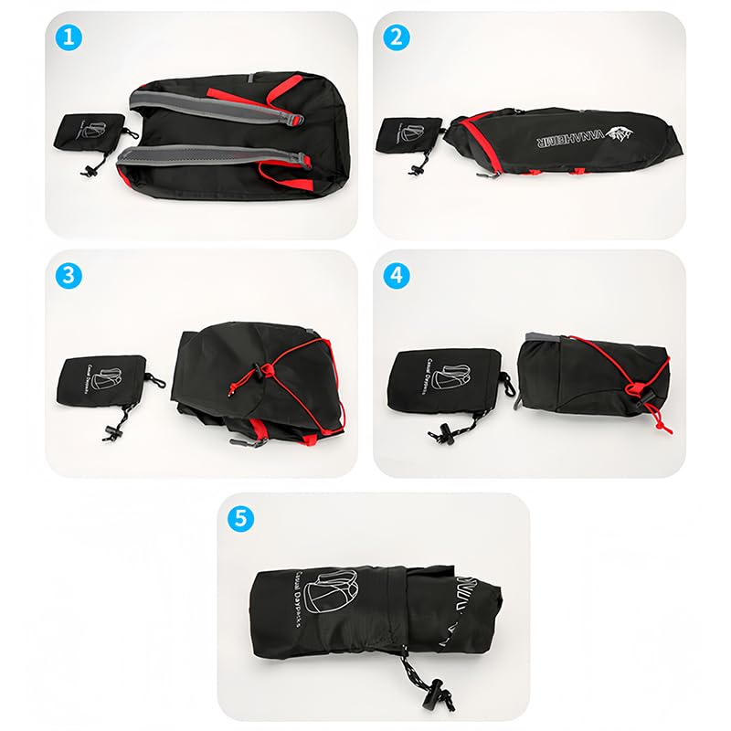 Mochila Deportiva Impermeable Ligera 10L Negra miniatura 4