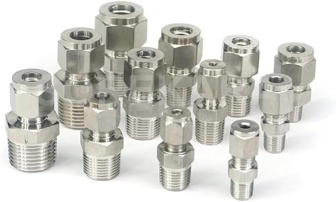 1PC 1/8" BSPT Male Fit Tube O/D 6mm 304 Stainless Steel Air Co