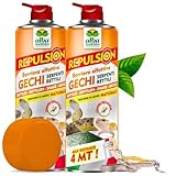 Albagarden - Repellente per Gechi Serpenti e Rettili - Effetto IMMEDIATO - Barriera Vegetale Olfattiva Disabituante per Lucertole E Serpenti - Senza Veleno E Ultrasuoni - Spray Gas 600 Ml x 2 PZ