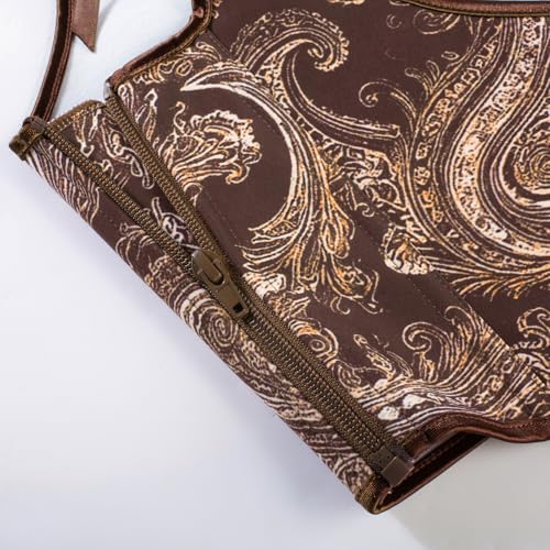 Image of Scarlet Darkness Women's Underbust Corset Top Renaissance Medieval Lace-up Boned Fairycore Pirate Corsets Coffee Floral Size 16