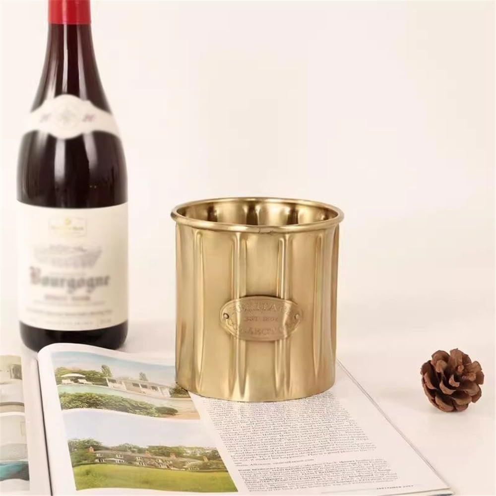 Cubo de Hielo Cubo de Hielo latón Hecho a Mano, Cubo Almacenamiento, Vino Tinto, Adorno Decorativo Escritorio Lujo for el hogar Cubo de Hielo frío para Barra