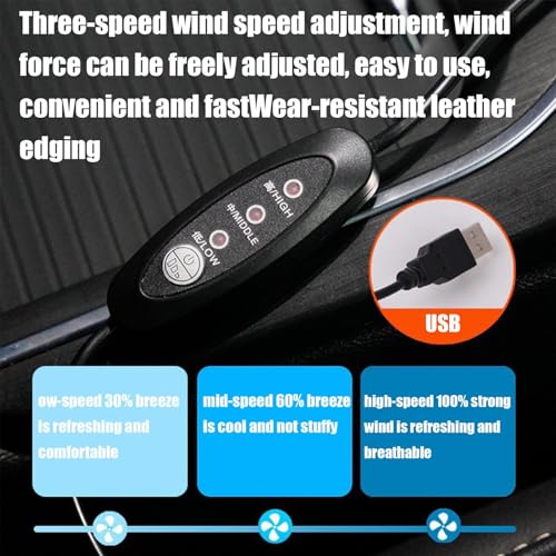 Coussin de siège auto ventilé Luckxing avec 5 ventilateurs intégrés - 6