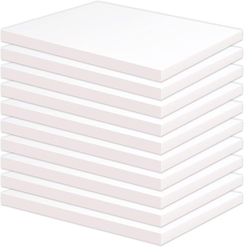Tablero de espuma XPS multiusos, paquete de 10 espuma de poliestireno para manualidades de 11,7 x 7,8 x 0,4 pulgadas | Rígido y fácil de moldear, proyectos de arte de modelado DIY, decoración de fiestas, producción de accesorios de cosplay, tallado, aislamiento térmico