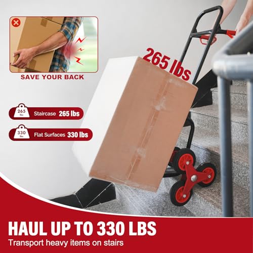 Carretilla manual para escaleras con 6 ruedas y capacidad 460 lb miniatura 5