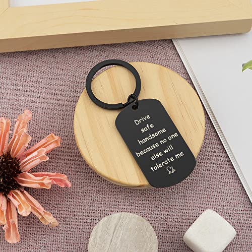 Drive Safe Keyring for Boyfriend Husband Valentine Day Keyring Gifts for Husband Boyfriend Valentines Gifts for Him Birthday Christmas Presents Boyfriend Gifts from Girlfriend Husband Gifts from Wife - Image 4