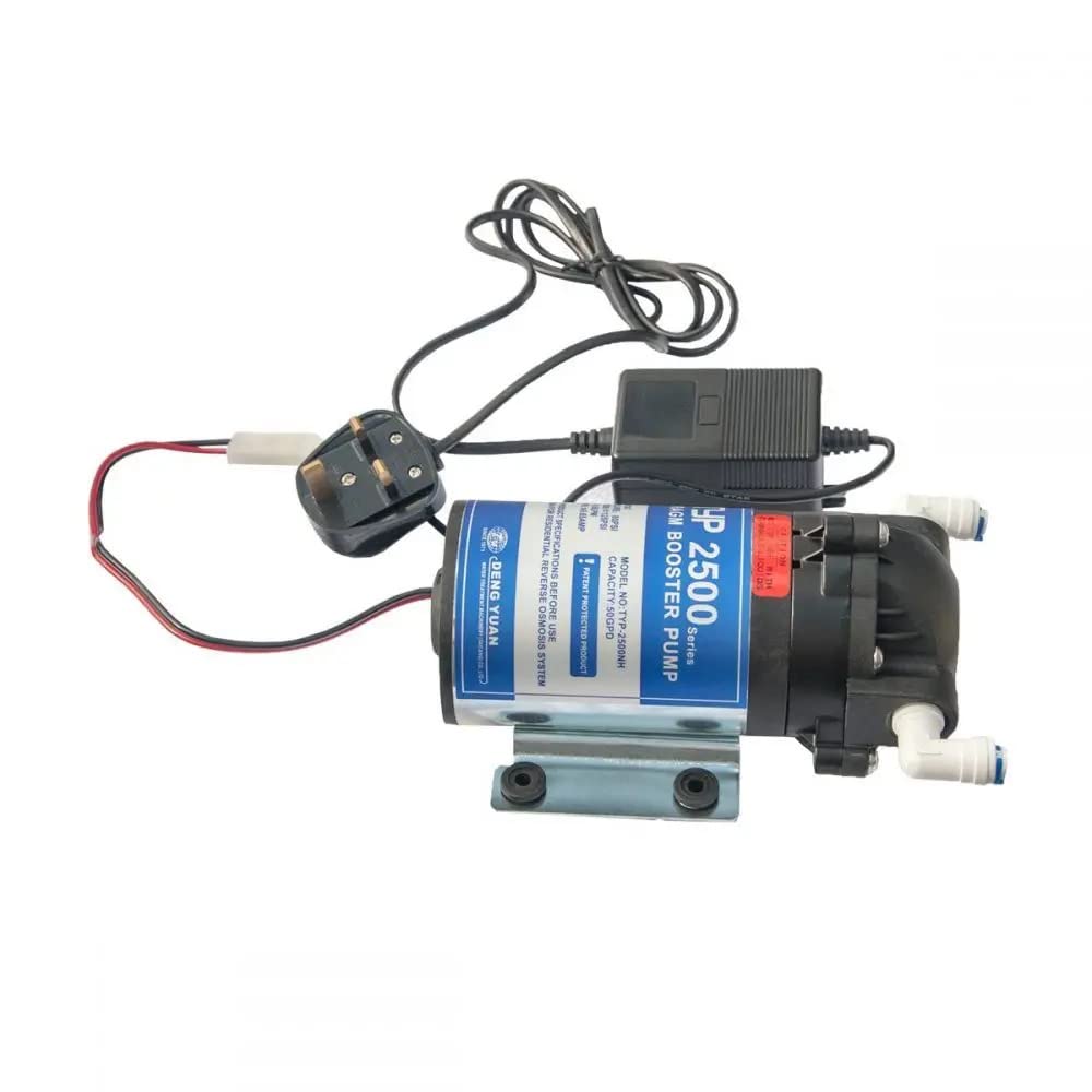 Vyair TYP-2500 Reverse Osmosis RO 50GPD (US Gallons) Booster Pump with Power Supply + 1/4" Fittings