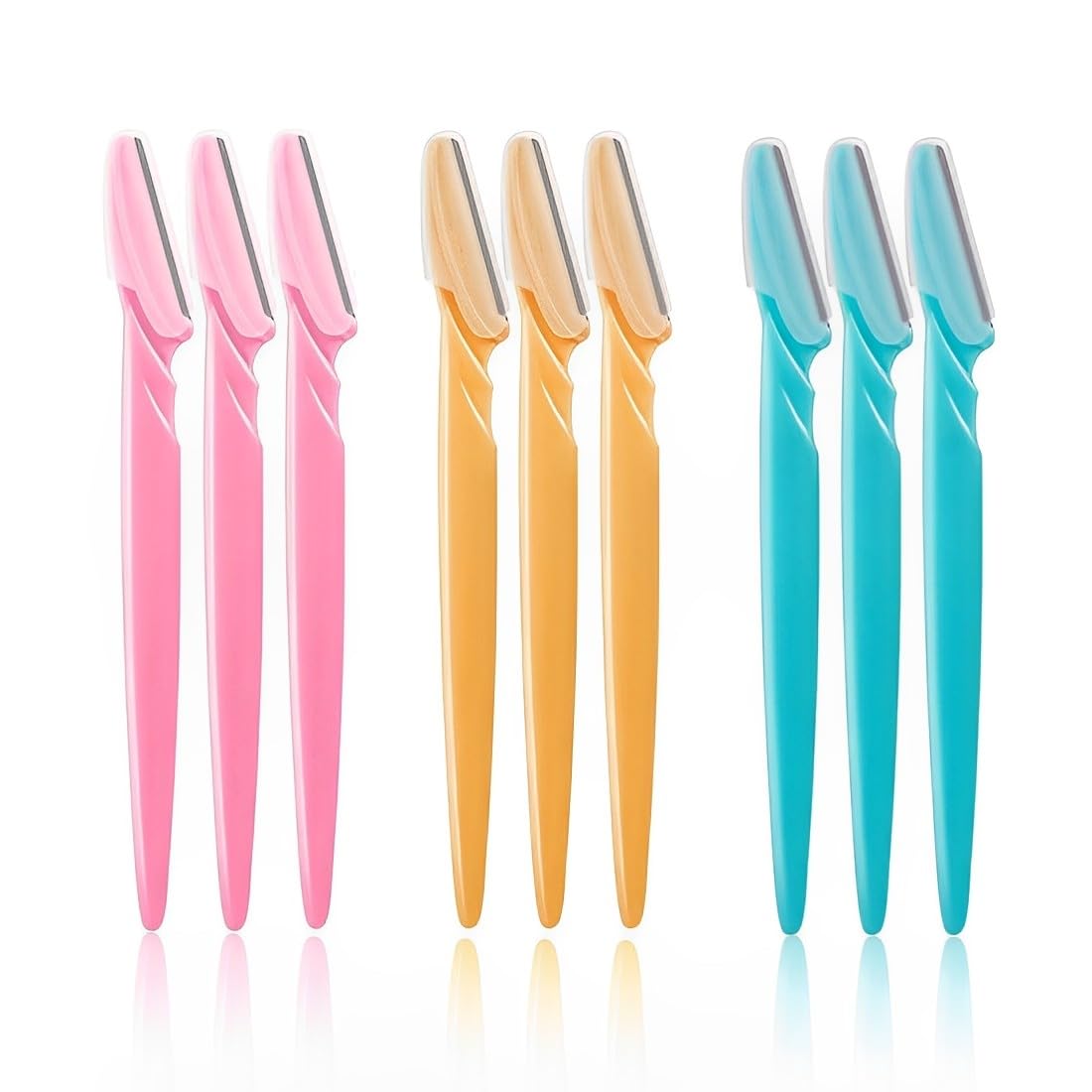 WeddHuis 9 Piezas Rasuradora de Cejas Rasuradora Facial para Mujer Perfilador de Cejas para Cara Cuerpo Cejas Damas Hombres