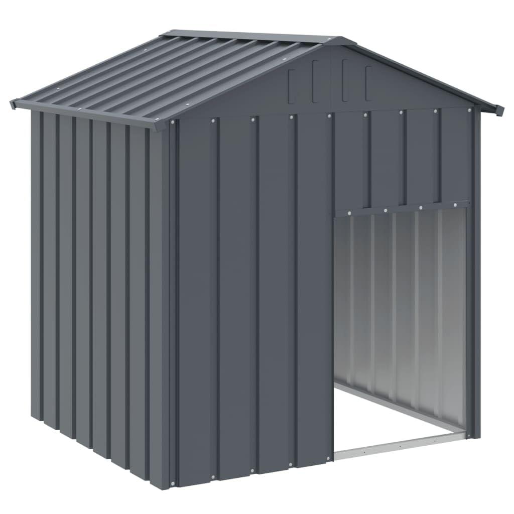 Chenil d'extérieur pour Chien, Enclos Niche Cage pour Chien Métal Niche pour Chien avec Toit Anthracite Acier galvanisé
