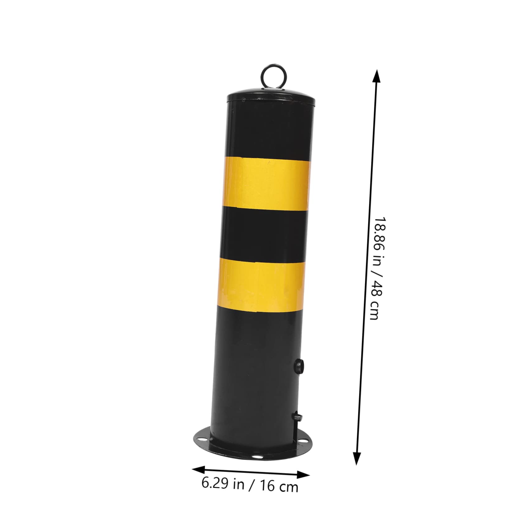 MAGICLULU Poste De Seguridad De Acero Resistente Para Estacionamiento Barrera Protectora De Colores Negro y Amarillo Para Delimitar Entradas y Salidas Áreas Comerciales Industriales Con Supe