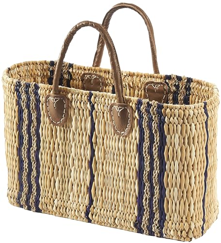 Kobolo Tasche Seegrastasche Korbtasche Strandtasche - Lederhenkel -...