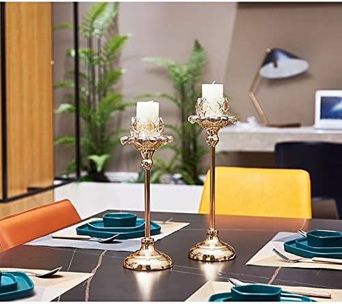 candle-holder Crystal Glass Candle Holder Romantic Candlelight Dinner Props Candle Holder Table Decoration Modern Iron Candle Stand Holder candlestick(Small)