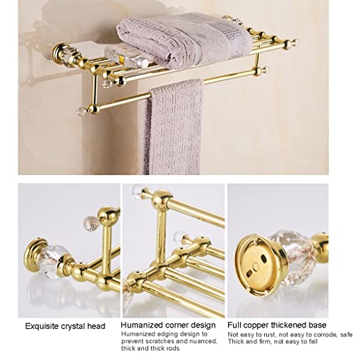 Porte-serviettes doré en cuivre pour une salle de bain d'hôtel chez soi