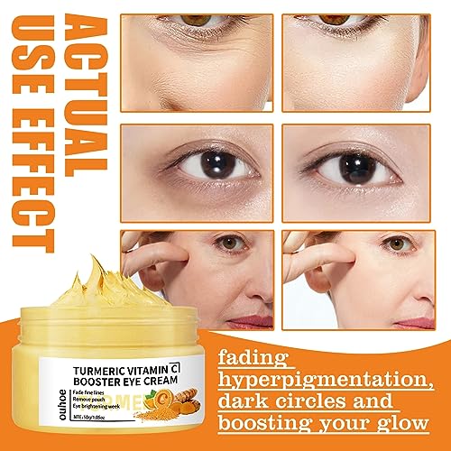 gcdat Turmeric + Vitamin C Booster Eye Cream, Brightening and Hydrating Eye Cream, Dark Circle Relief, Elasticity Treatment, Gentle Anti-Aging & Anti-Wrinkle Care 30g