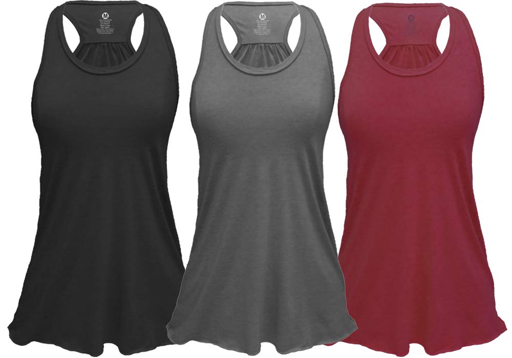Epic MMA GearFlowy Racerback Tank Top, Regular and Plus Sizes Pack of 3