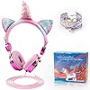 LEVETT Unicorn Wired Kid Headphones,Kids Headphones with Microphone and Djustable Headband,3.5mm Jack and 85dB Volume…