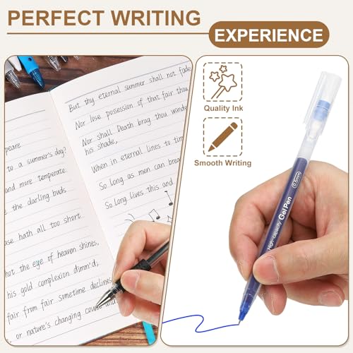 Bolígrafos gel 0.5 mm, pack 12 unidades tinta azul miniatura 4