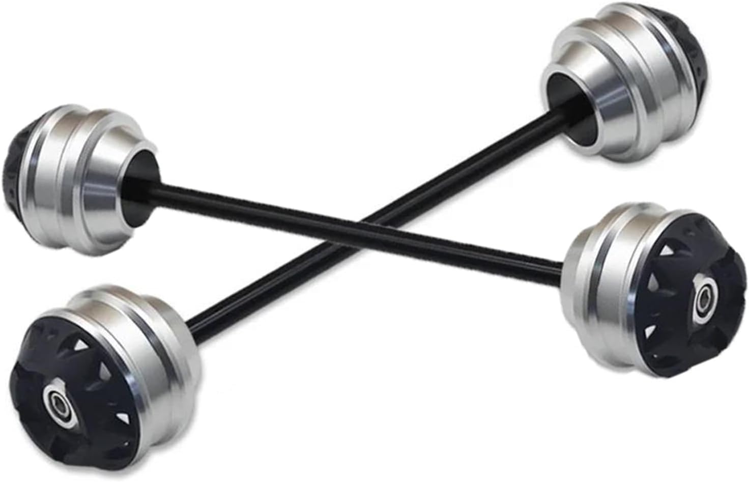 Motorcycle Wheel Protector for Z1000 SX 2011-2020 2021 2022 2023 Motorcycle Front and Rear Axle Fork Anti-Collision Slider Accessories(Silver)