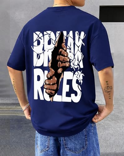 Image of AUSK Oversized T-Shirts || Printed Loose Fit Half Sleeve Tshirt for Mens