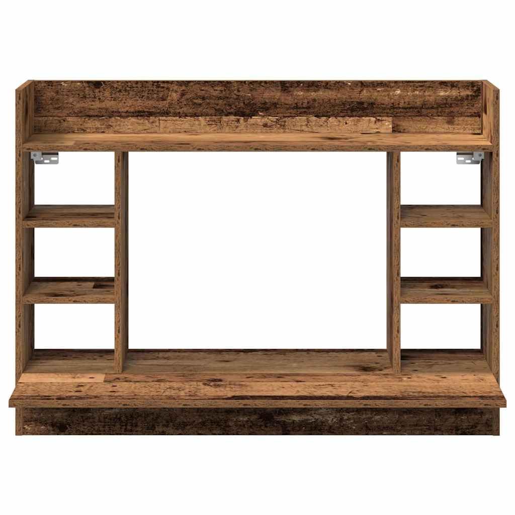 Inżynieryjne drewniane biurko ścienne 105 x 48 x 75 cm z półkami