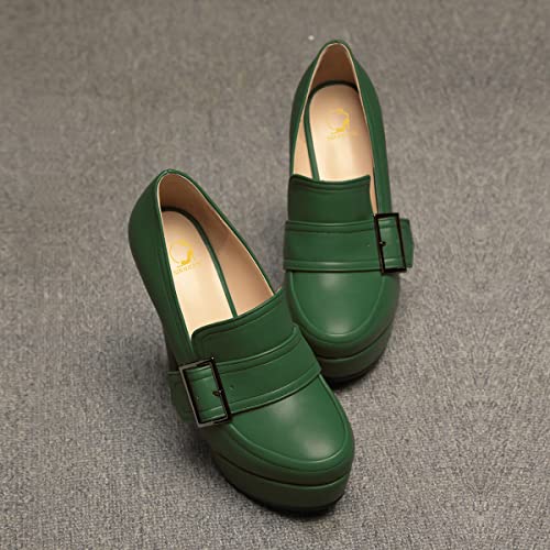 Image of SHODENSE Women Vintage Chunky Platform Loafers Pumps Tassel Round Closed Toe Slip On Suede Block High Heel Dress Loafer Shoes Buckle Strap Oxford Loafers Fringe Pump Dressy Chic Sexy Y2k 4-11 M US