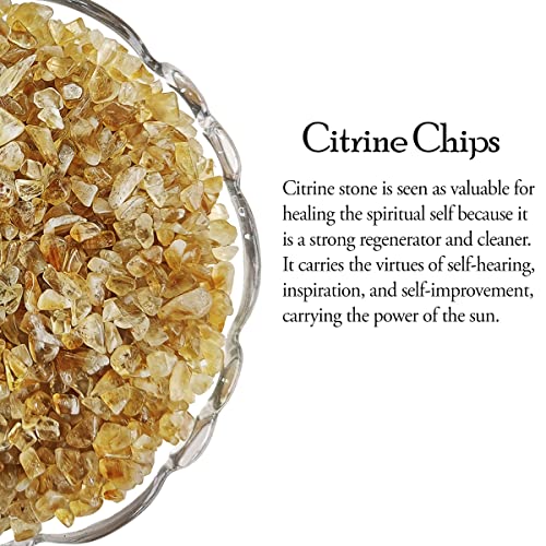 Image of Reiki Crystal Citrine Chips Stone for Vastu Natural Clear Citrine Chips for Aquarium Home Decor Garden Table Decor Stones Pebble Reiki Gemstones 1 Kg