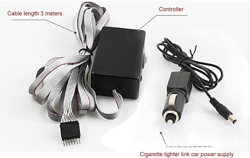 Miniatura 6 de Sonido música Beat activado coche pegatinas ecualizador resplandor luz LED audio voz ritmo lámpara LED luces flash (multicolor-17.7x4.3 in)