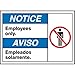 Accuform MTAS800XL, 10" x 14" ANSI Safety Sign "Employees Only.", Pack of 8 pcs