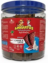 Petisco Para Cães Todas as Raças 1kg Amiguitos Pet Bifinho Premium (1kg, Carne e Leite (filhotes))