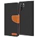 Produktbild Conie Huawei P30 Pro Hülle für P30 Pro Tasche, Textil Denim Jeans Look Booklet Cover Handytasche Klapphülle Etui mit Kartenfächer, Schwarz