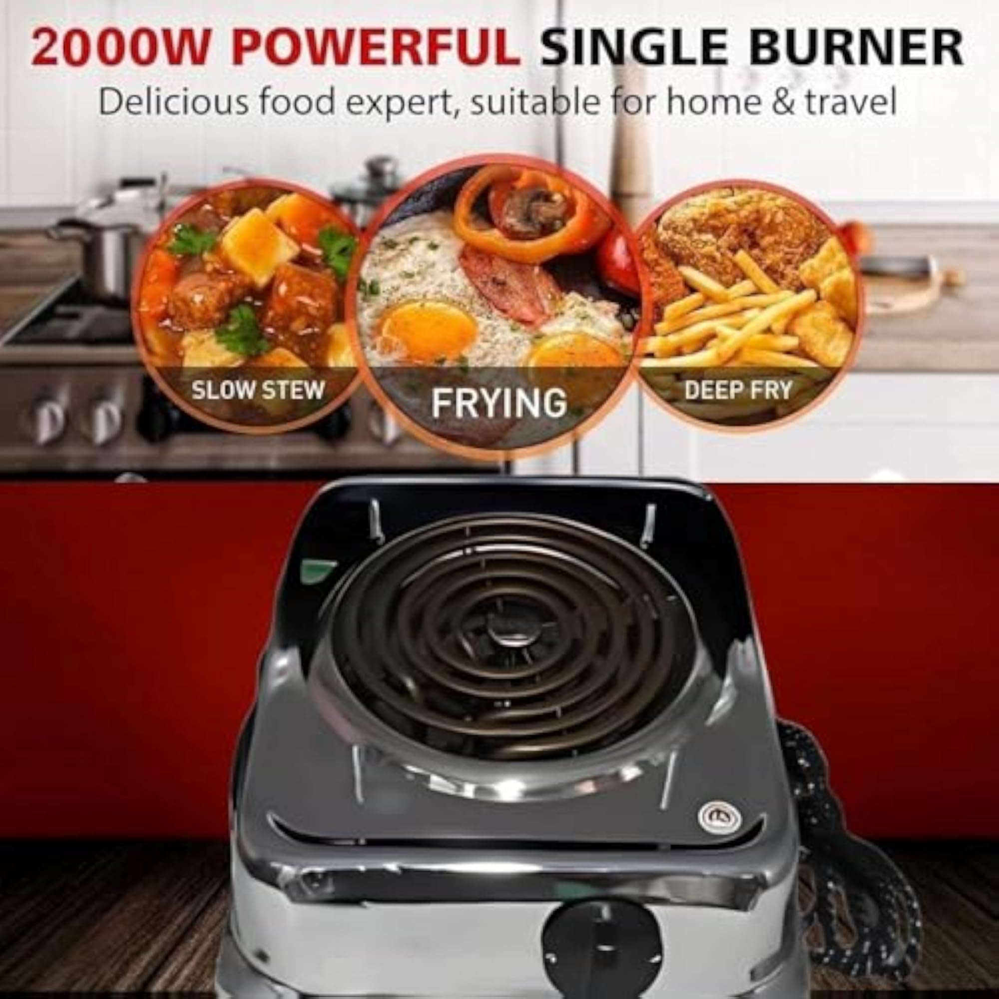 Electric Hot Plate 2000W, High Power Cooking