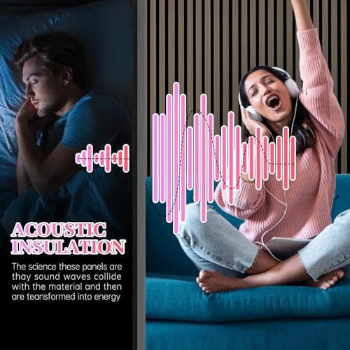 Paneles Acústicos Vohala 4-Pack - Paneles Decorativos para Pared en Madera 3D para Reducción de Ruido miniatura 3