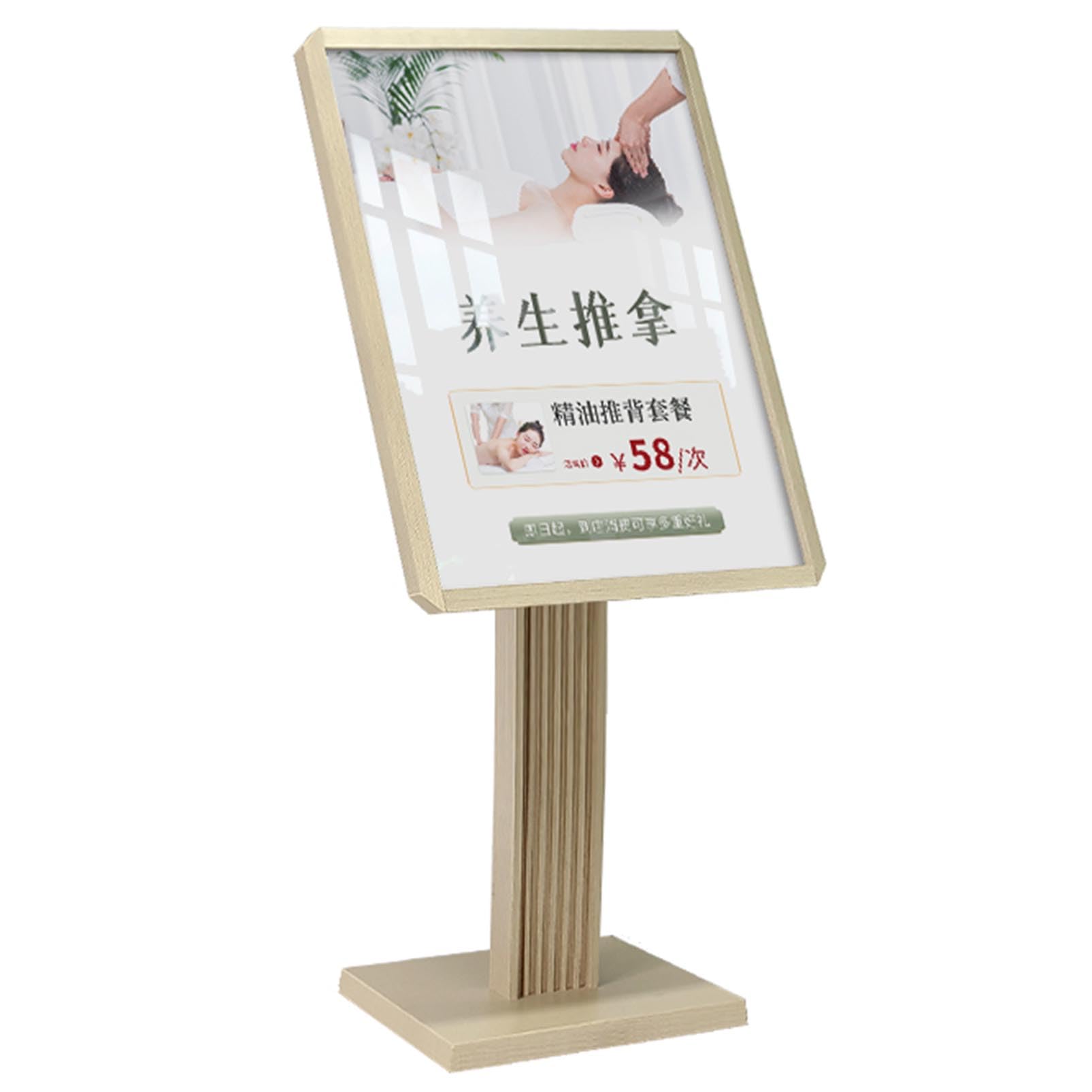 Soporte resistente para carteles de piso, soporte ajustable para letreros de acera, exhibición de carteles publicitarios, para interiores y exteriores, color de registro
