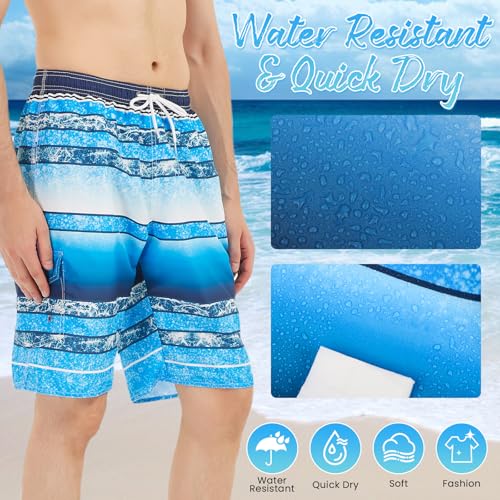 Mens Swim Trunks Swimwear Bathing Suits Swim Shorts Quick Dry with Mesh Lining3