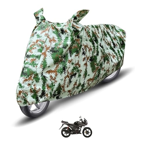 Image of Auto Hub Waterproof Bike Cover Compatible with CBF Stunner Dustproof, UV Protection Two Wheeler Bike CBF Stunner Cover - Forest