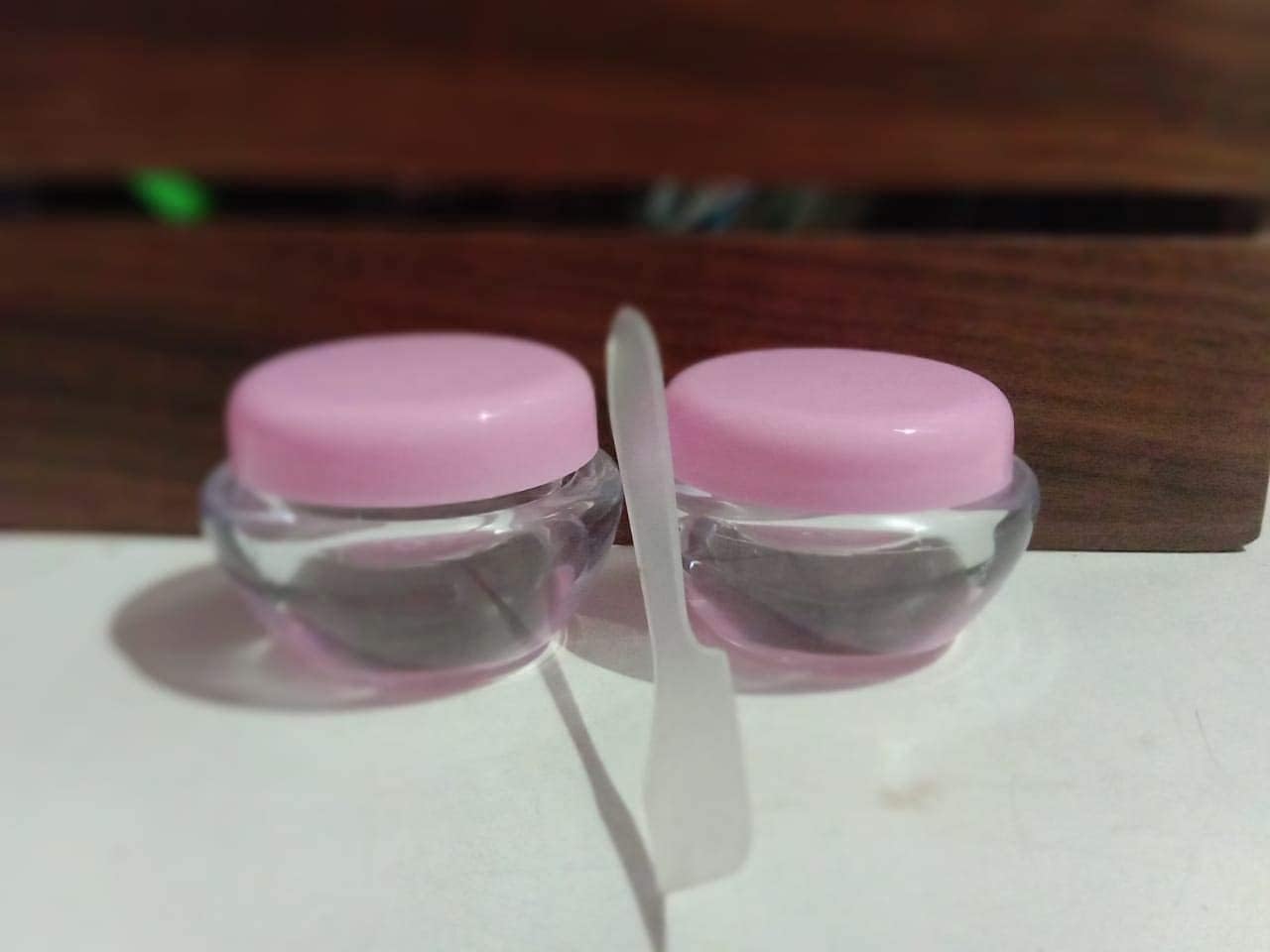 SHOPECOM Empty Clear Small Cosmetic containers Jars with Cap for Lip Balm, Lip Scrub, Eyeshadow pigment, Lotion, Cream Lip Gloss Samples Round Empty Glass Cosmetic Cream Container (2 pcs)-image-24