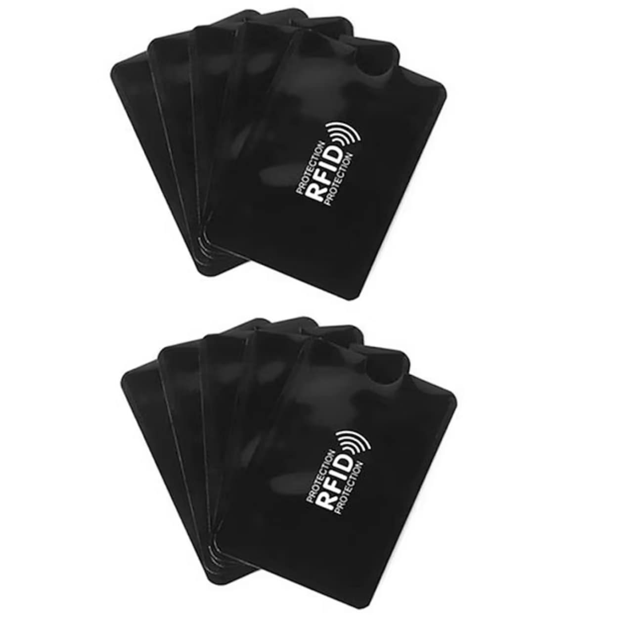 SOLDOUT Anti RFID Blocking Reader Lock Card Holder ID Bank Card Case Protector Aluminium Metal Smart Anti-Theft Credit Card Holder (Pack of 10, Black)