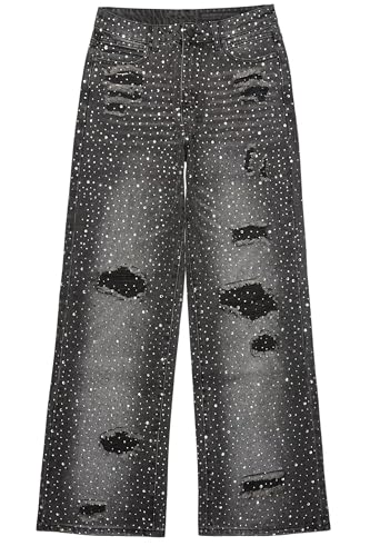 Men's Discolite Rhinestone Baggy Jean2