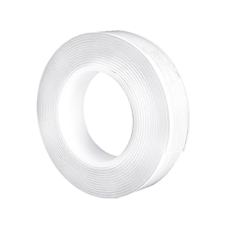 Amazon Brand - Solimo Nano Double Sided Tape, Multipurpose Super Sticky Gel Grip Mounting Tape, Washable, Reusable, No Residue, for Home & Office, 2mm Thick, 1.2 Inch Wide, Transparent (3 mtrs) - Image 4