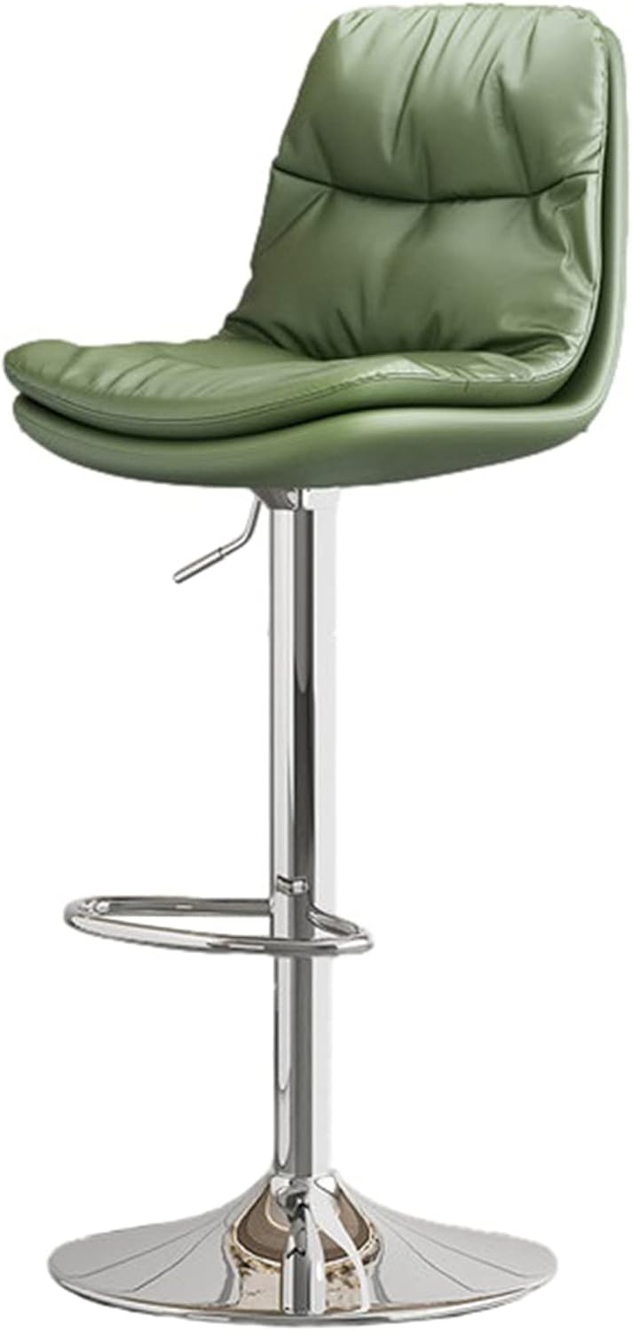 JHKZUDG Kitchen Island Dining Room Stool Bar Stool Nappa Leather Padded