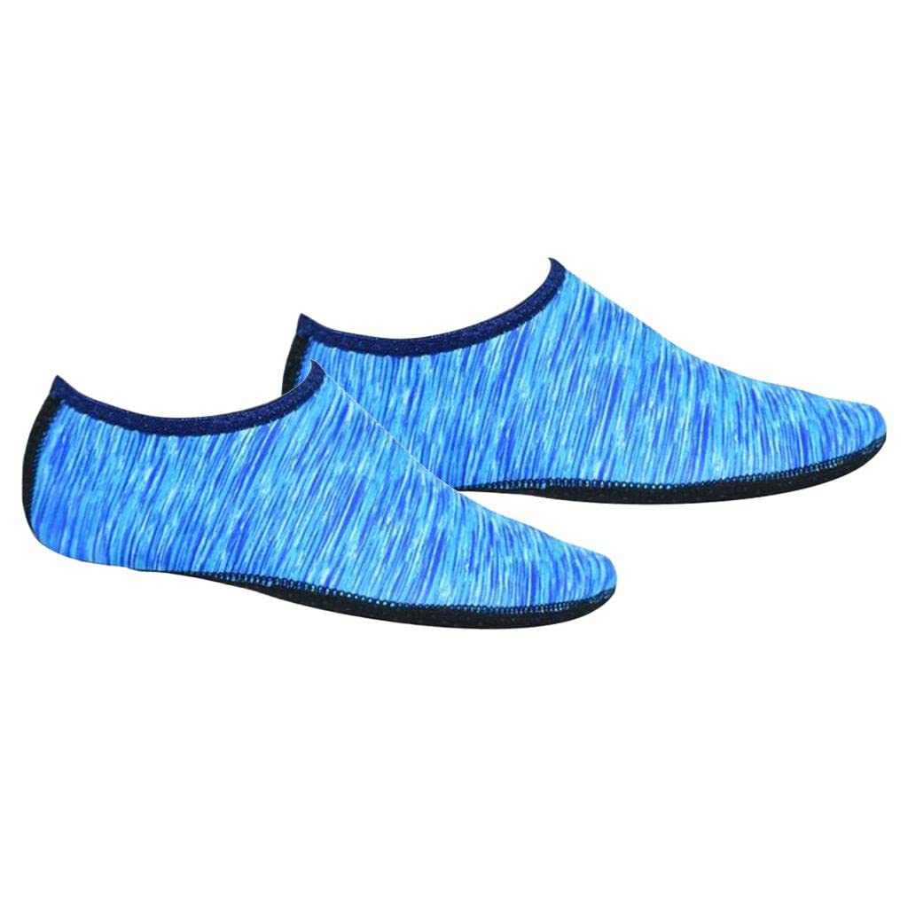THE STYLE SUTRA®Soft Water Shoes Stretchy Aqua Socks Yoga Swim Shoe Dive Sock Blue XXL