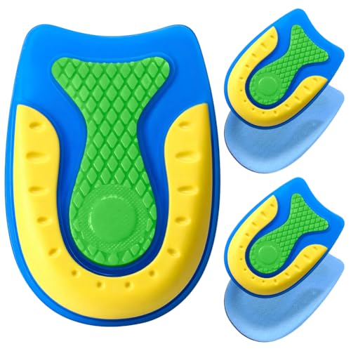 AOOHA Pack de 4 Taloneras para Zapatos,Aliviar el Dolor Talonera de Silicona,Reducir los Golpes,Plantilla de Gel para Talón Transpirables para Confort al Caminar,Hombre y Muj,Talla S (36-39)