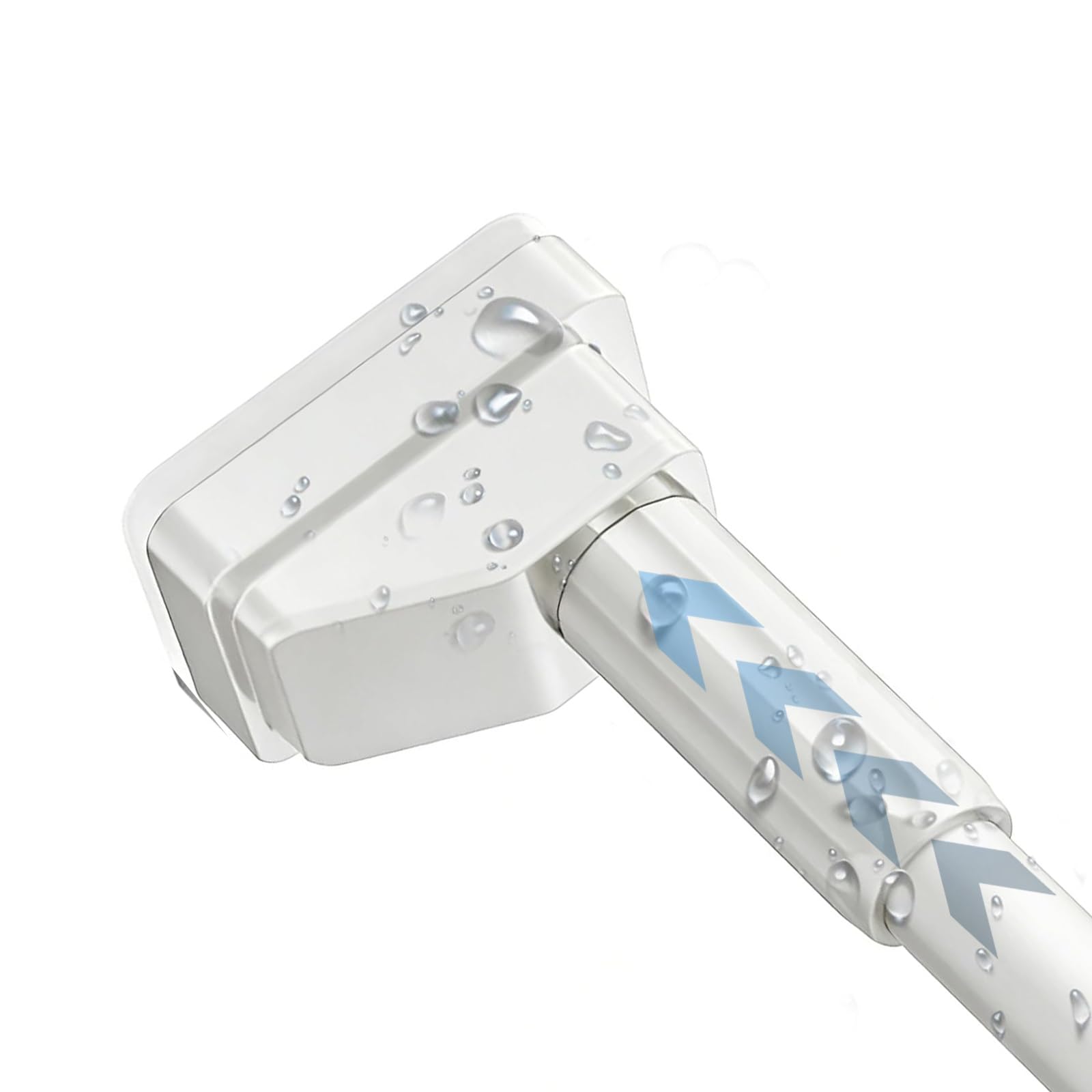 Bastone Tenda A Pressione 3 4 5 Metri Bastone Tenda Estensibile Tenda Vasca Da Bagno Doccia, Bacchette Per Tende A Molla Fissaggio Senza Trapano Né Viti, Diametro 32mm(Bianco,310-400cm)