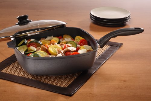 Swiss Diamond 11"X11" 5Qt Square Saute Pan Hd Nonstick Diamond Coated Aluminum Square Saute Pan Includes Lid Dishwasher/Oven Safe #TOP4