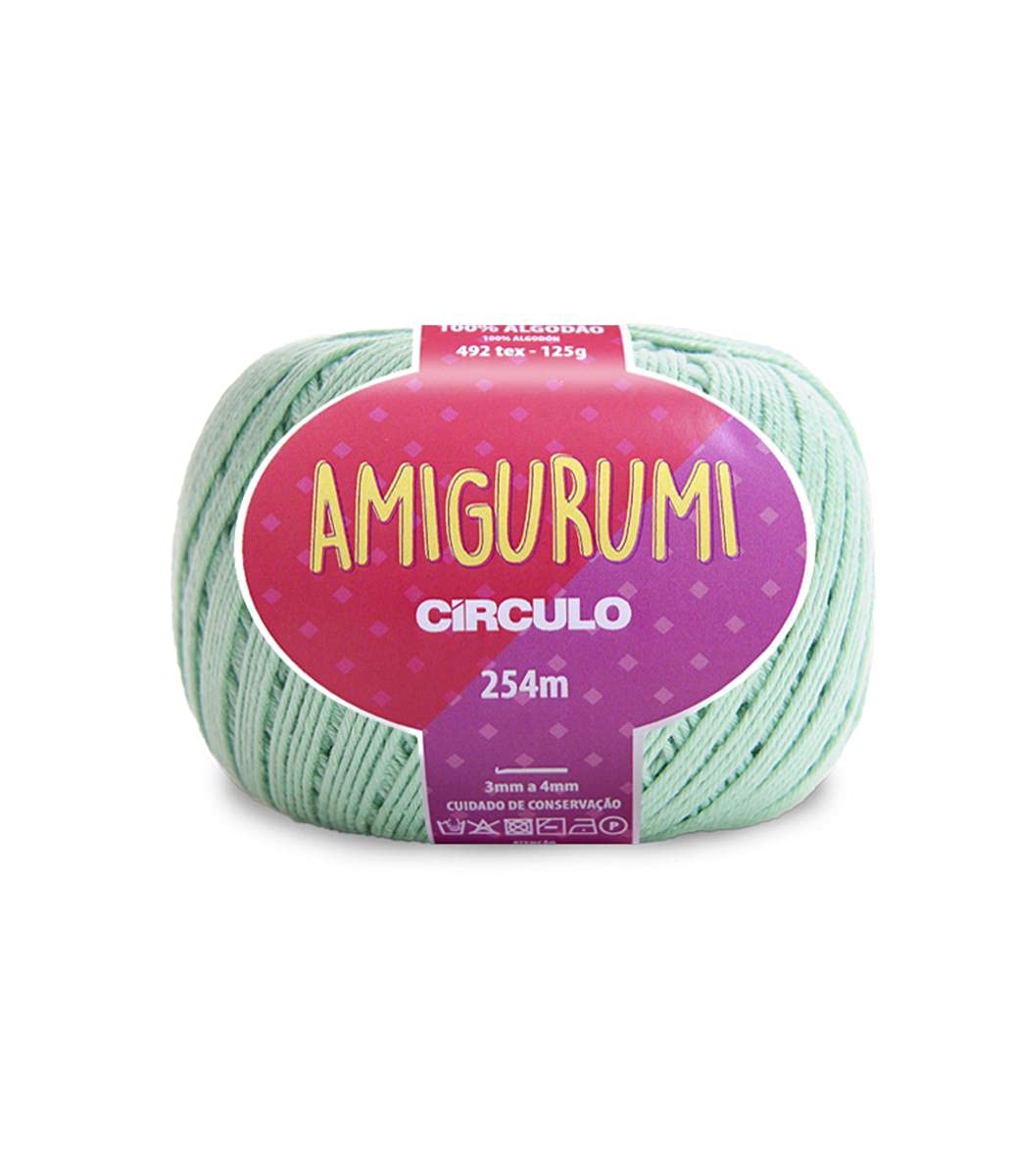 CÍRCULO Cotton Yarn, 100% Mercerized Brazilian Virgin Cotton - Non-Allergenic, Sport Weight, 4.4 oz, 278 yds - Color 5743 - Neo Mint — image 1