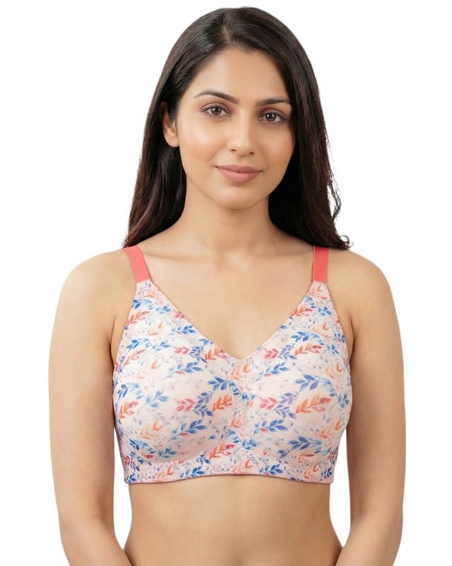 Polyamide Padded Printed Bonded Bra | Full Coverage | Inner Cotton Fabric | Elastic-Free Bottom Band and Armholes | Internal Gripper | Lightly Padded | Pack of 1 |-picture-26