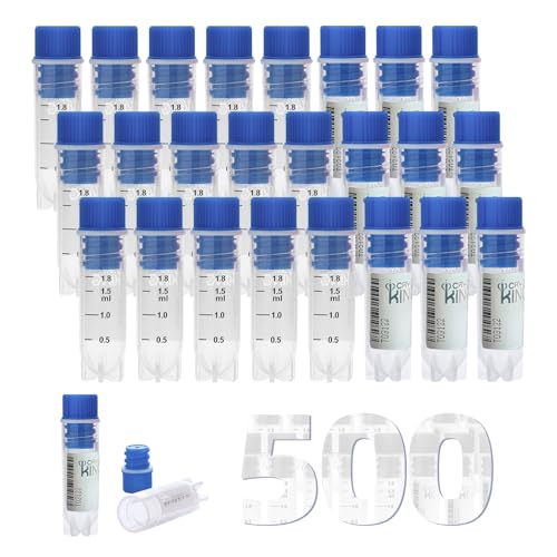 CryoKing 2 ml Internal-Thread Cryovials, Side-Coded...