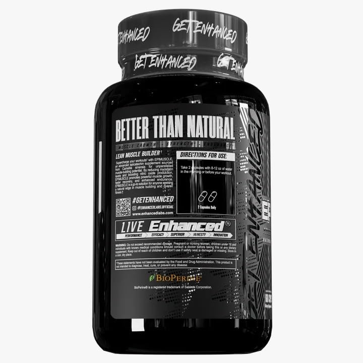 Enhanced Labs Epimuscle – Natural Plateau Breaker Supplement with Epicatechin – Supports Muscle Growth, Strength & Endurance – 60 Capsules – Made in USA — Amazon image 6