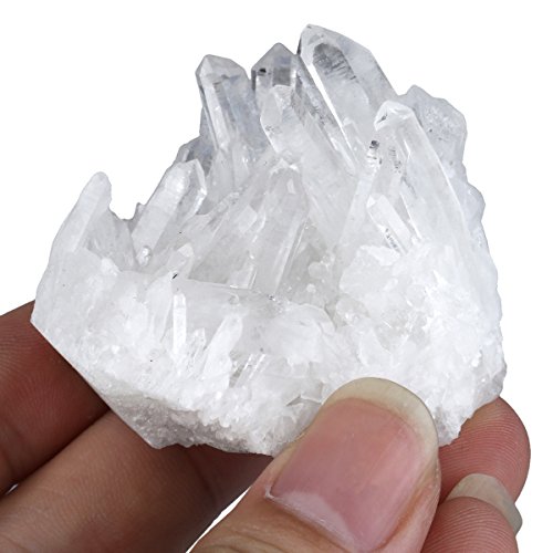 Mookaitedecor Natural Clear Quartz Crystal Cluster Mineral Geode Druzy Specimen, 0.33Lb-0.46Lb #TOP1