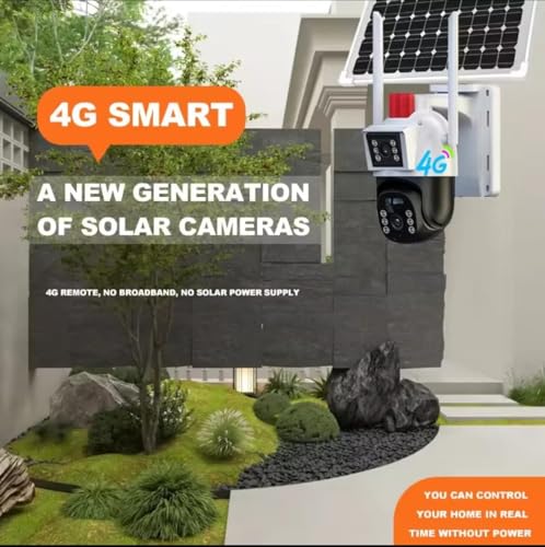 Image of Solar 5MP + 5MP Dual Lens Full HD CCTV Security Camera | 4G Enabled, 360(SR06)