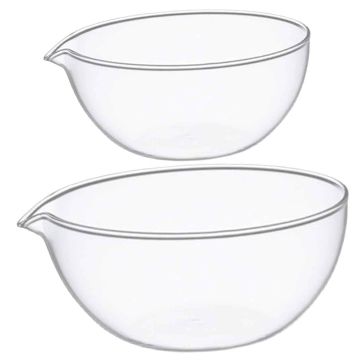 Bol à dessert et ustensiles cuisine saladier en verre lot de 2